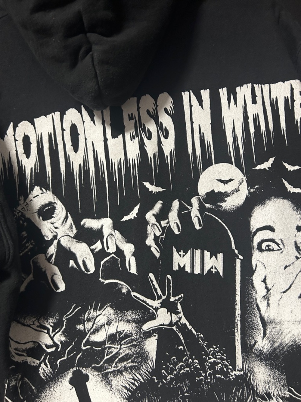 Vintage Motionless in White Emo Goth Punk Band Zip Hoodie - Picture 2 of 4